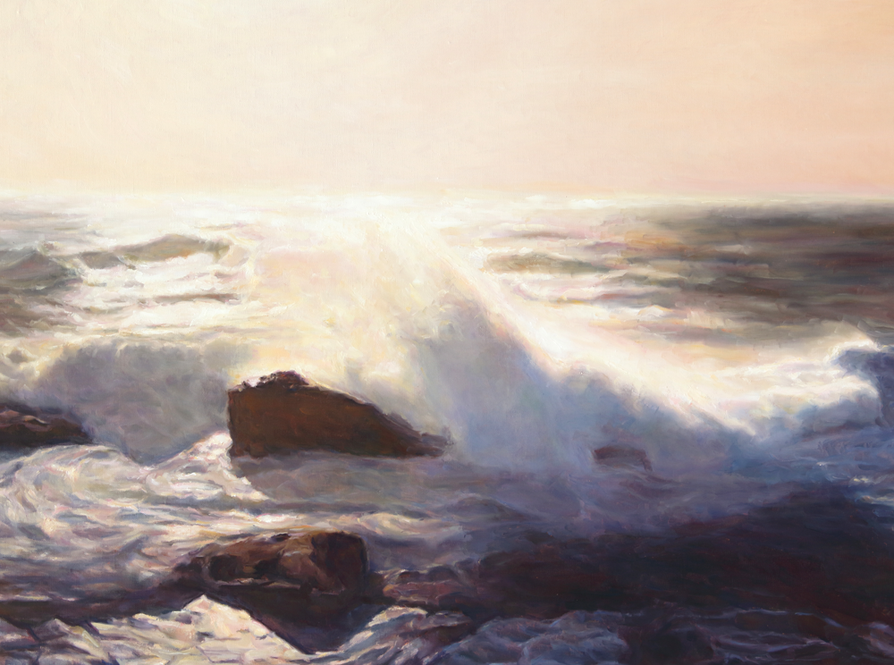 Oliemaleri af kunstneren Daniel O'Rourke på Bornholm